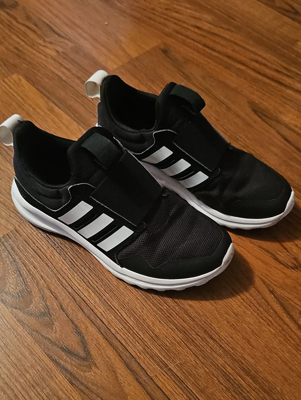 adidas Kids Black and White Slip-On Sneakers